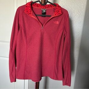 Women’s North Face Hot Pink Fleece 3/4 Zip Sweater Size M| D1